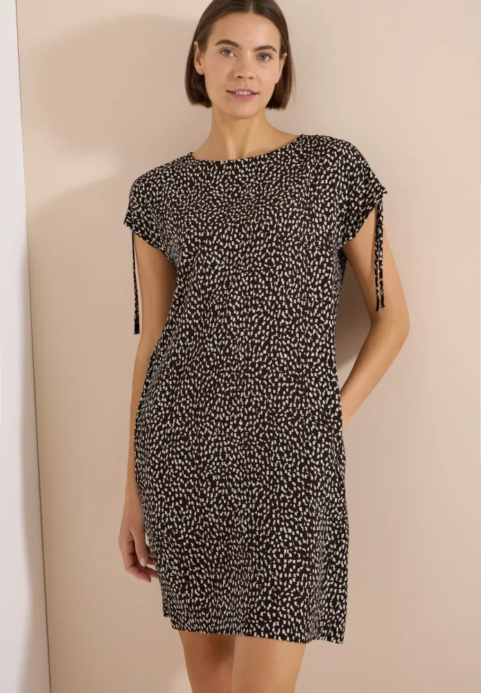 Cecil Druckkleid Ohne Taschen Sommerkleid mit Minimalprint und mit Capsleeves