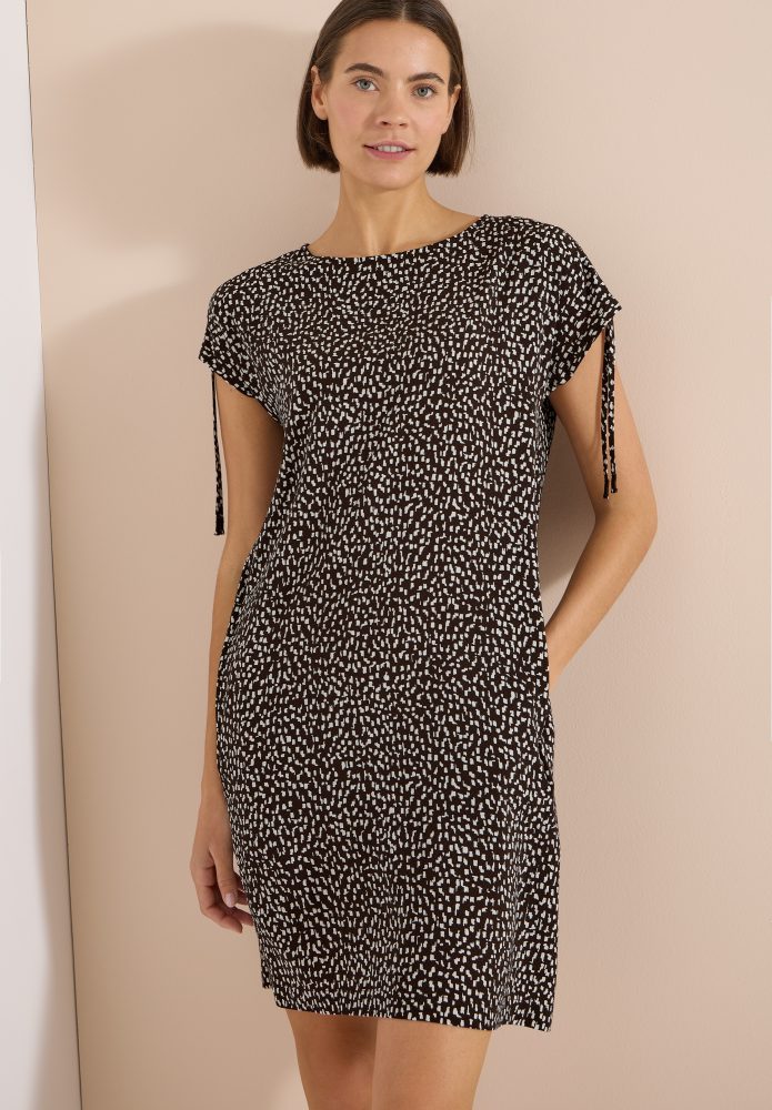 Cecil Druckkleid Ohne Taschen Sommerkleid mit Minimalprint und mit Capsleeves