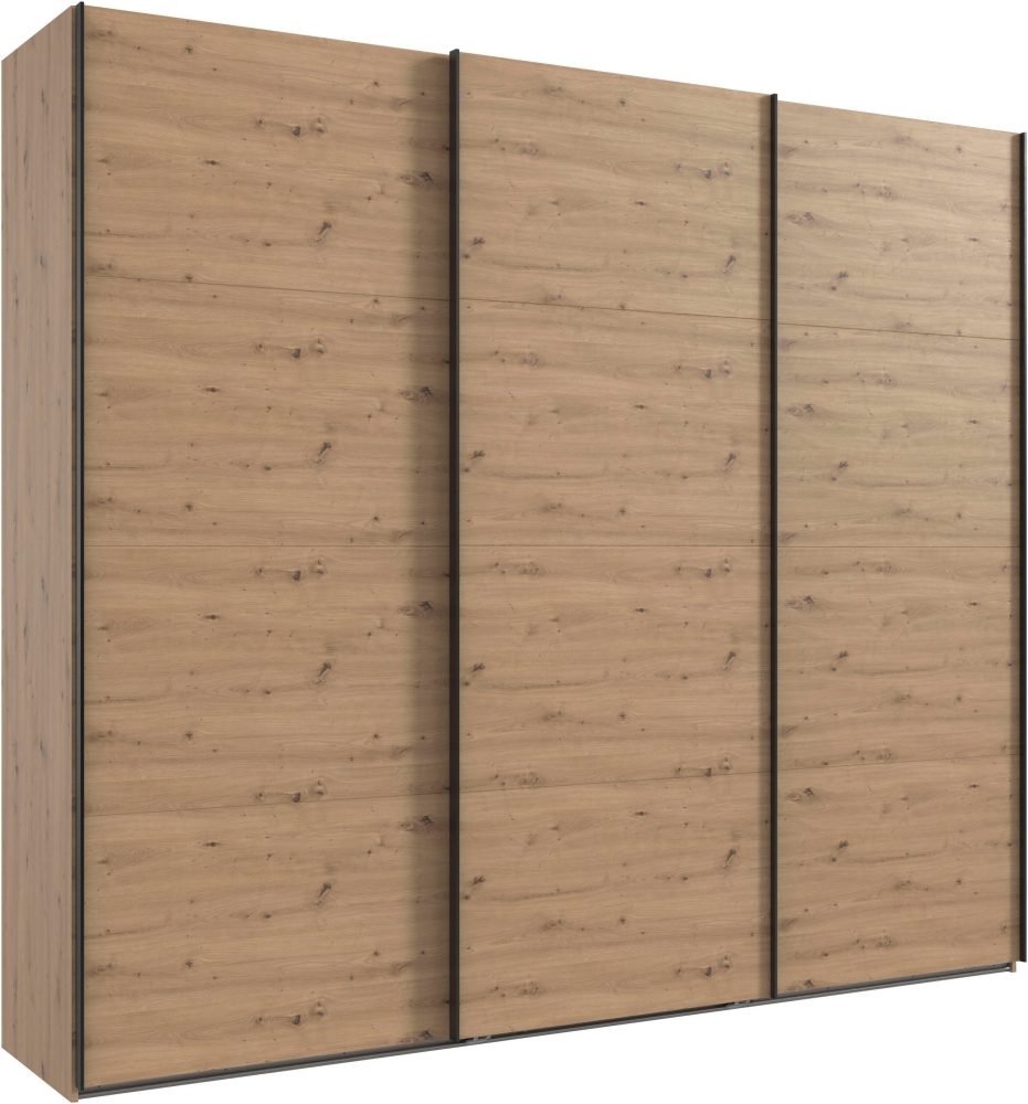 Wimex Kleiderschrank »Mugano, Made in Germany, Lieferung bis in Deine Etage und Stellort«, (wähle Deine Ausstattung: Basic oder Premium!), 3 Schwebetüren, grosse Grössen, mit oder ohne Spiegel, Metallgriffe