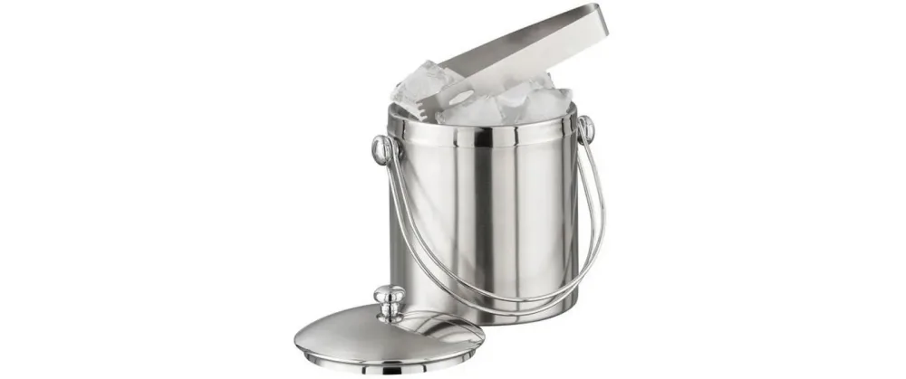 Eiseimer doppelwandig, D12cm, H14cm mit Zange