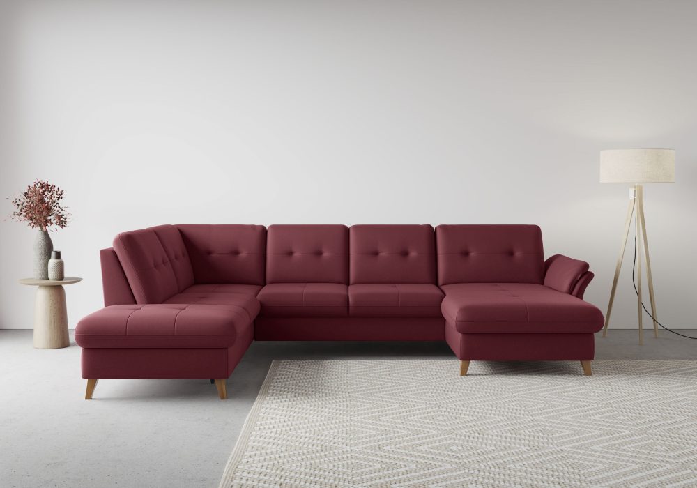 sit&more Wohnlandschaft »Göteborg«, inklusive Sitztiefenverstellung und Federkern, wahlweise mit Bettfunktion und Bettkasten