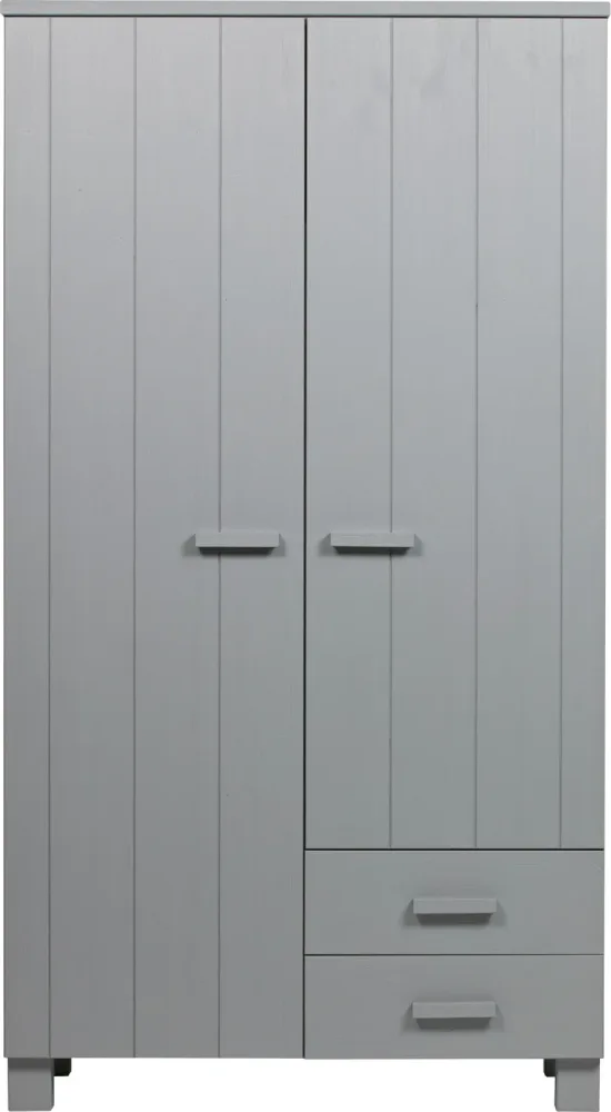 mutoni - Schrank Dennis mit Schubladen Kiefer betongrau, One Size