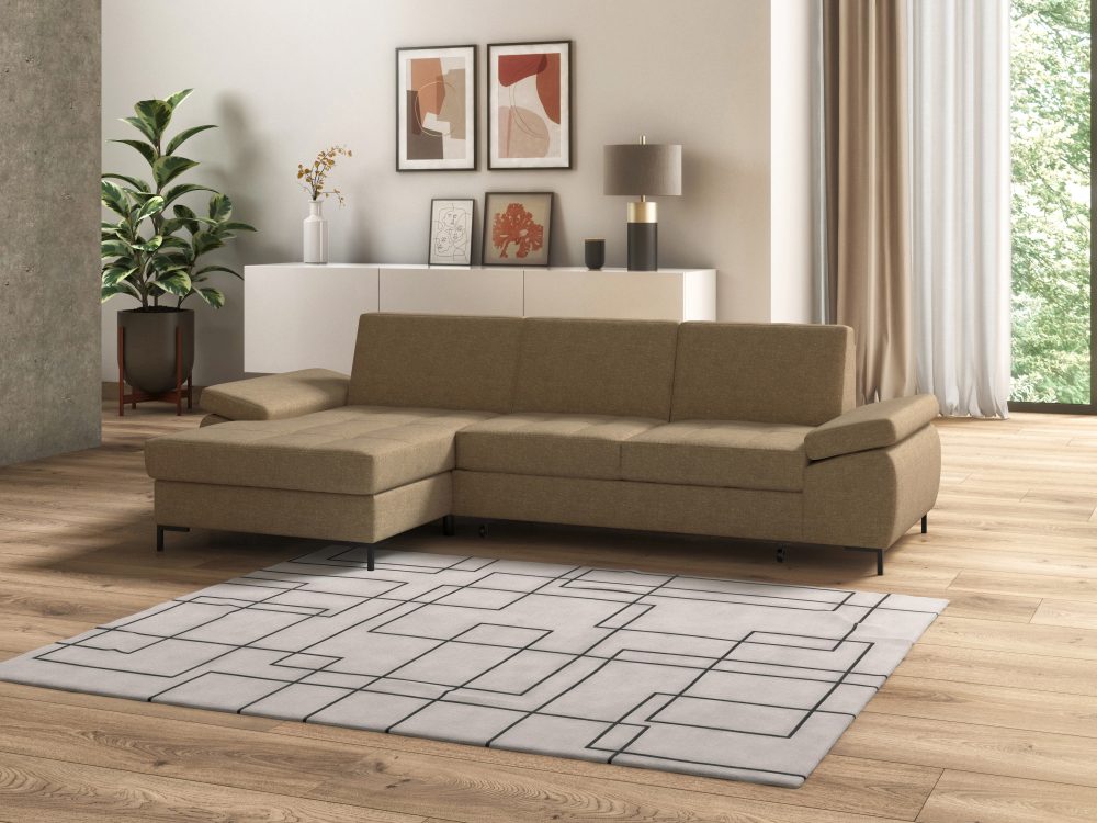 DOMO collection Ecksofa »Capelo«, mit Armteilverstellung, wahlweise mit Bettfunktion, inklusive Federkern