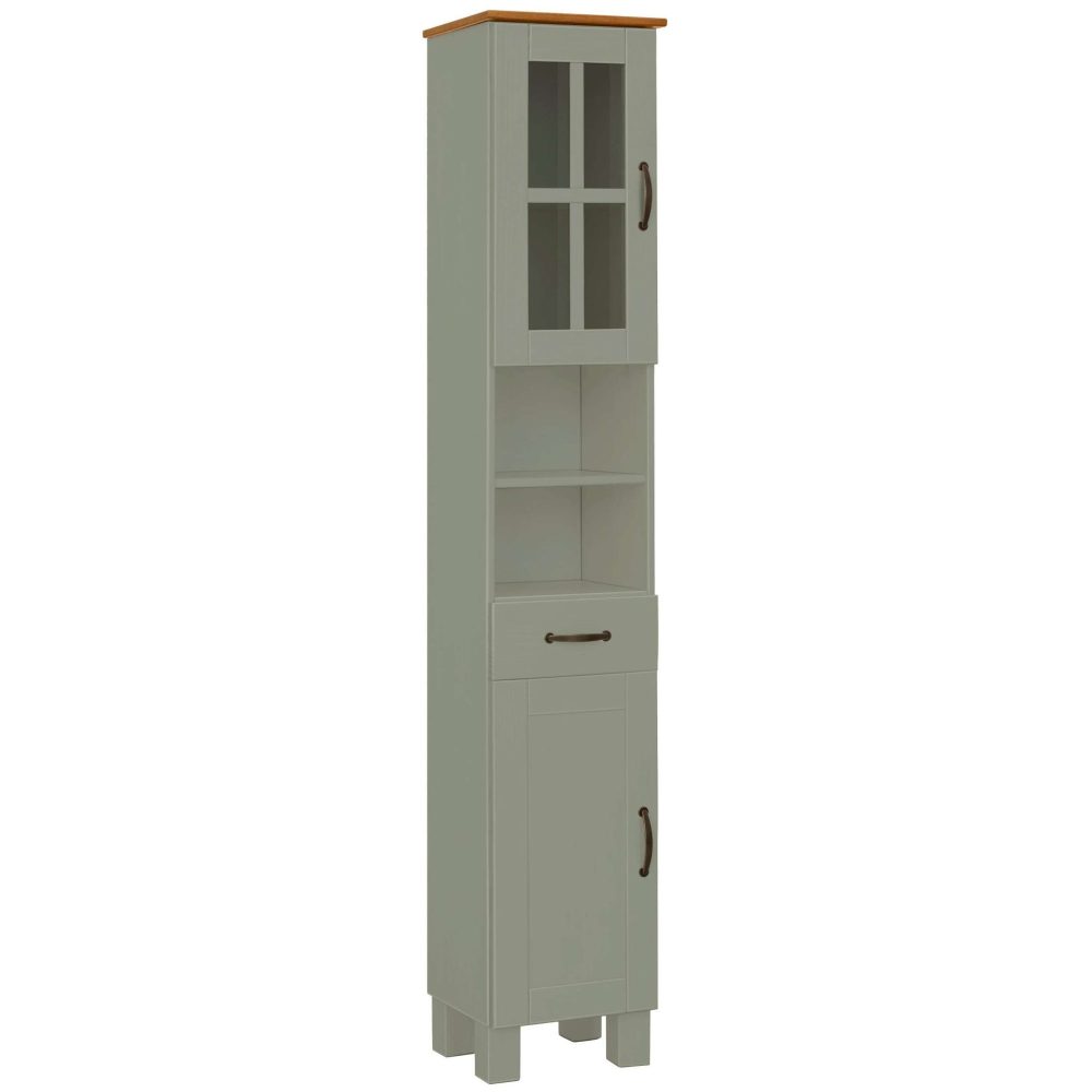 Home affaire Hochschrank »Rodby«, FSC®-zertifiziertes Massivholz, Breite 33cm, Höhe 180cm