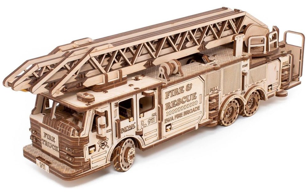 Modellbausatz »Eco-Wood-Art Feuerwehrauto« 439 Stk. tlg.