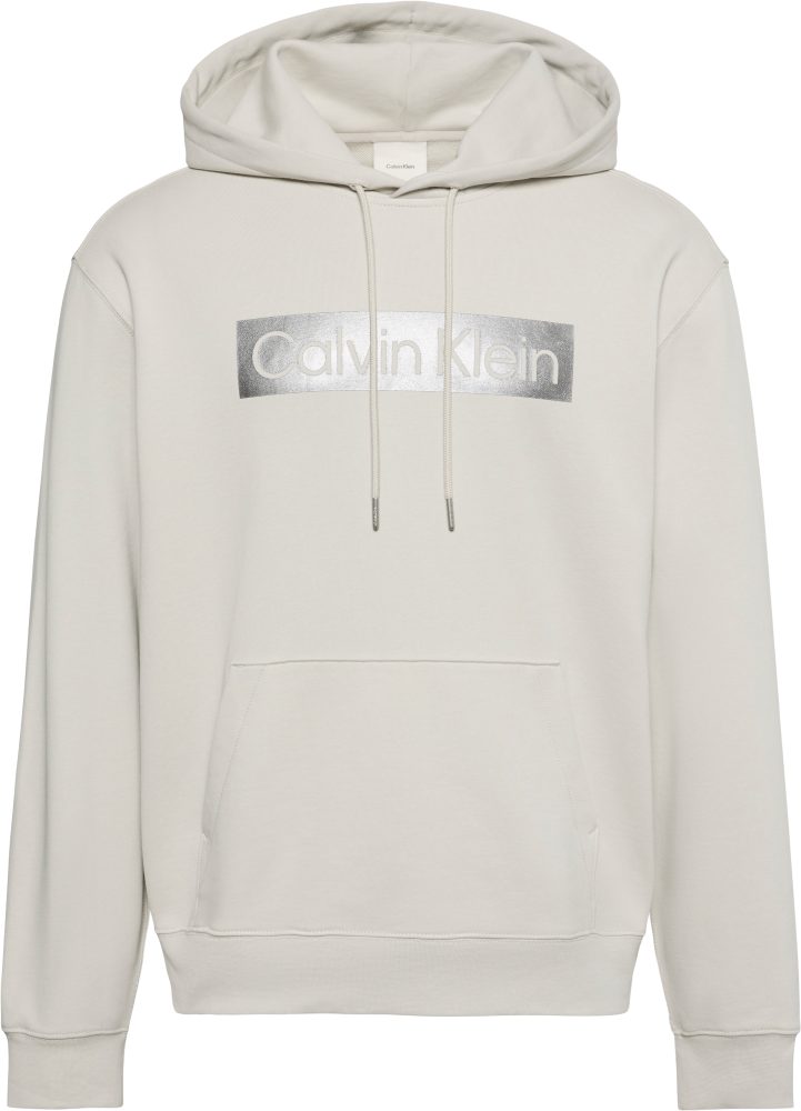 Calvin Klein Kapuzensweatshirt, Kapuze mit Kordelzug, Regular Fit, Logodruck