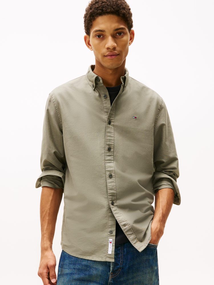 Tommy Jeans Langarmhemd »TJM REG OXFORD SHIRT EXT«, Mit Rundhalsausschnitt