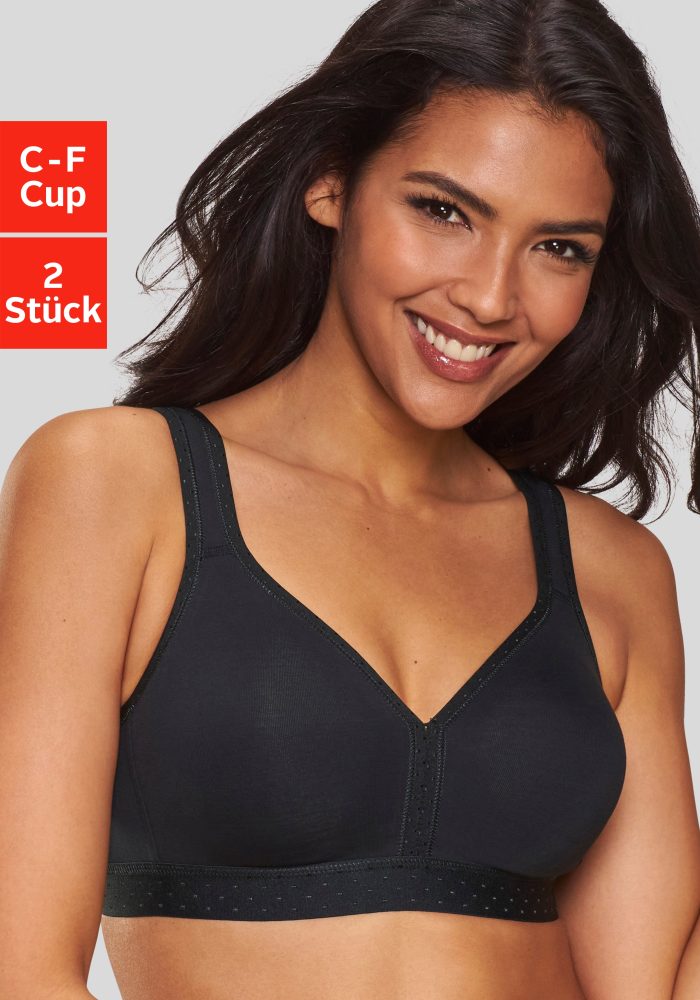 petite fleur Soft-BH Packung, ohne Bügel, Baumwoll-Qualität ? ideal für grosse Grössen, bequemer BH
