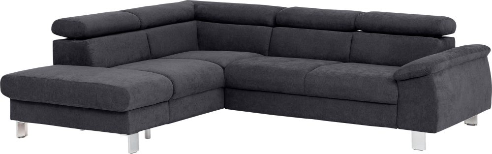 COTTA Ecksofa »Komaris«, inklusive Kopf- bzw. Rückenverstellung, wahlweise Bettfunktion, Bettkasten und RGB-LED-Beleuchtung