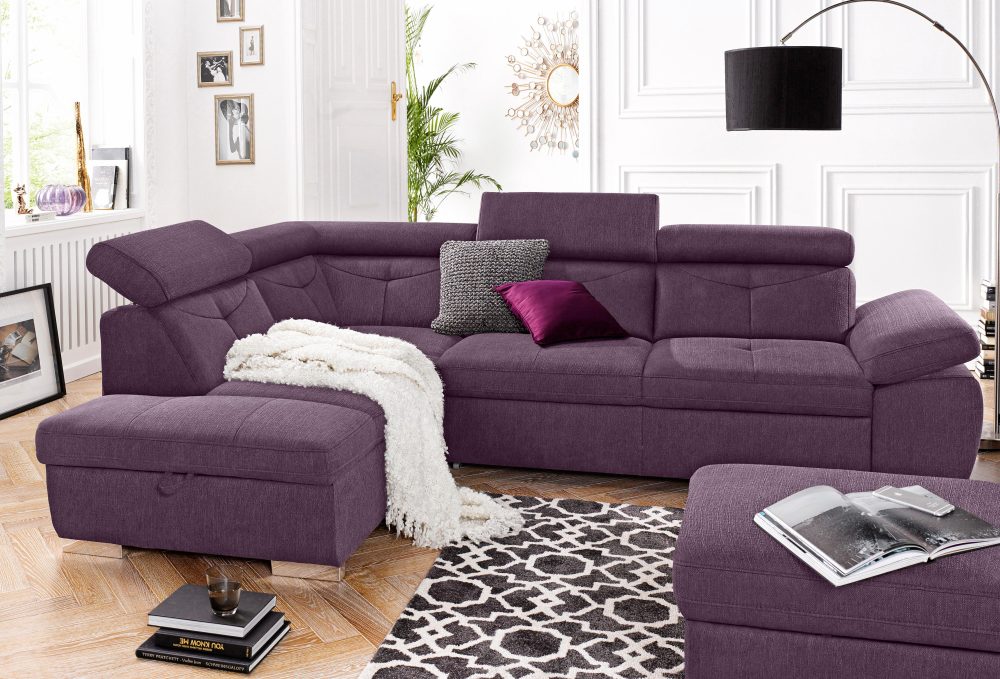 exxpo - sofa fashion Ecksofa, wahlweise mit Bettfunktion und Bettklasten
