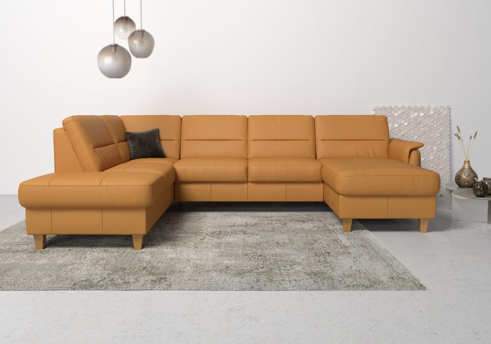 Home affaire Wohnlandschaft »Palmera«, Federkern, wahlweise mit Bettfunktion und mit/ohne Stauraum