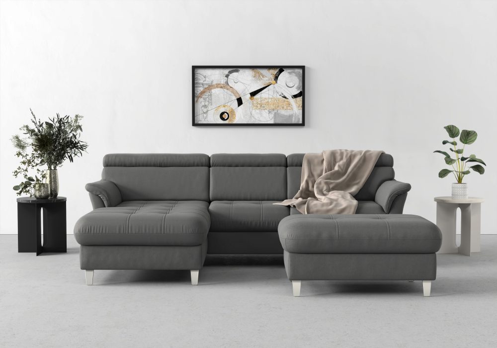sit&more Ecksofa, inklusive Kopfteilverstellung, wahlweise mit Bettfunktion und Bettkasten