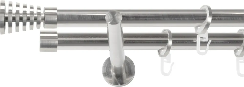 SN DECO GROUP Gardinenstange Ø 19 mm 2 läufig-läufig Fixmass;kürzbar