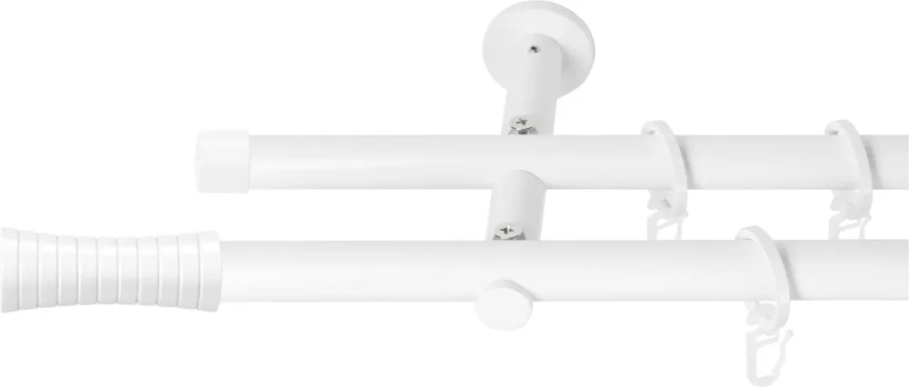 SN DECO GROUP Gardinenstange Ø 19 mm 2 läufig-läufig Fixmass;kürzbar