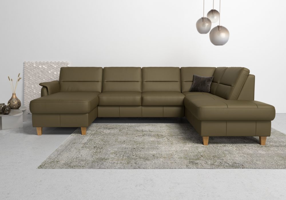 Home affaire Wohnlandschaft »Palmera«, Federkern, wahlweise mit Bettfunktion und mit/ohne Stauraum