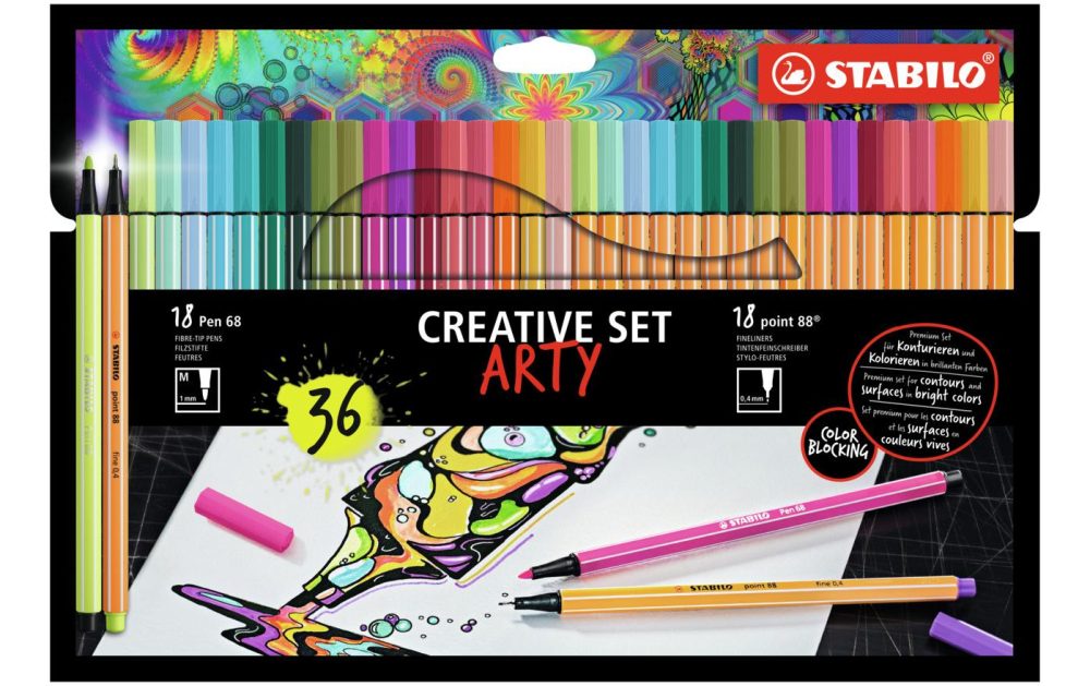 Stabilo Fasermaler Pen 68 Arty, 8868/36-1-20-6, (36 Stück assortiert)