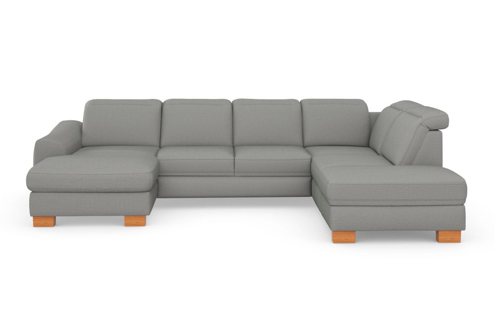 sit&more Wohnlandschaft »Durness«, mit Federkern und hochwertigen Massivholzfüssen, wahlweise mit Kopfteilverstellung, optional mit Bettfunktion und Stauraum
