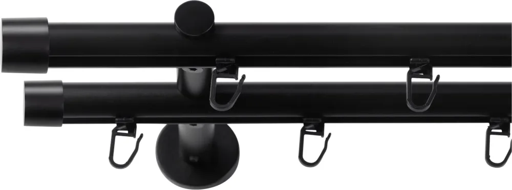 SN DECO GROUP Gardinenstange Ø 19 mm 2 läufig-läufig Fixmass;kürzbar