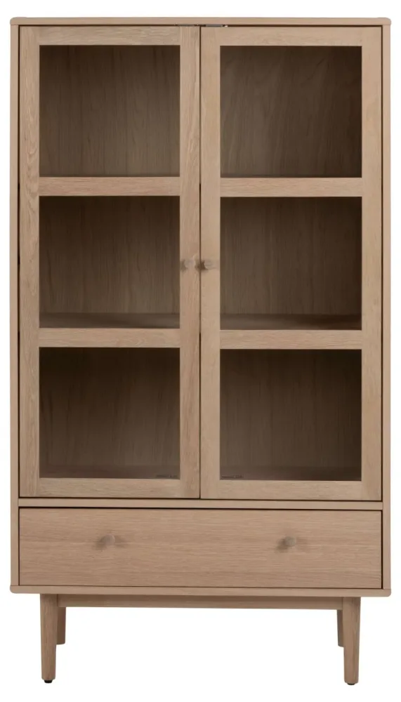 mutoni - Vitrine Lagonda Eiche Glas natur 145, One Size, Braun