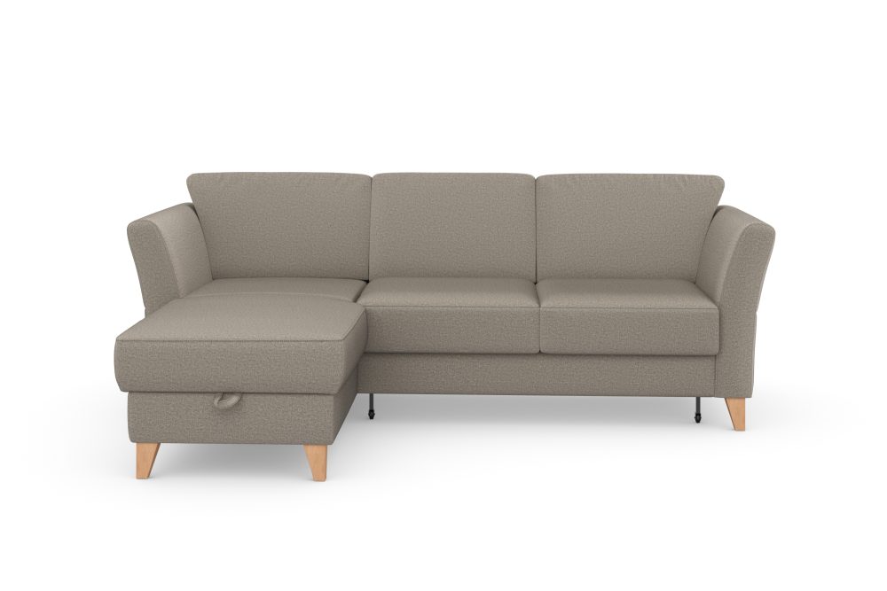 sit&more Ecksofa »Visby«, Wahlweise mit Bettfunktion und Bettkasten, frei im Raum stellbar, mit Federkern, auch erhältlich in dem besonders leicht mit Wasser zu reinigendem 