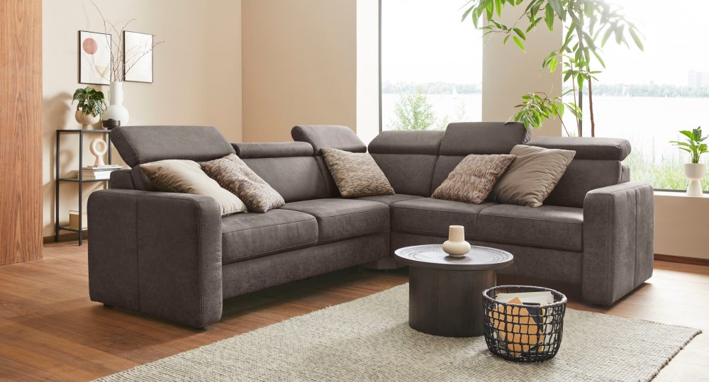 sit&more Ecksofa »Bologna«, inklusive Kopfteilverstellung und Federkern, wahlweise mit Bettfunktion und Schubkasten
