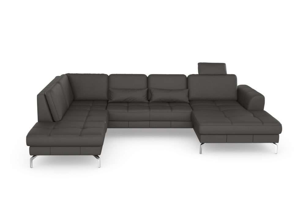 sit&more Wohnlandschaft »Bendigo V«, inklusive Sitztiefenverstellung, Bodenfreiheit 15 cm, wahlweise in 2 unterschiedlichen Fussfarben