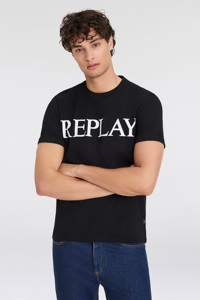 Replay T-Shirt, mit Logo-Frontprint