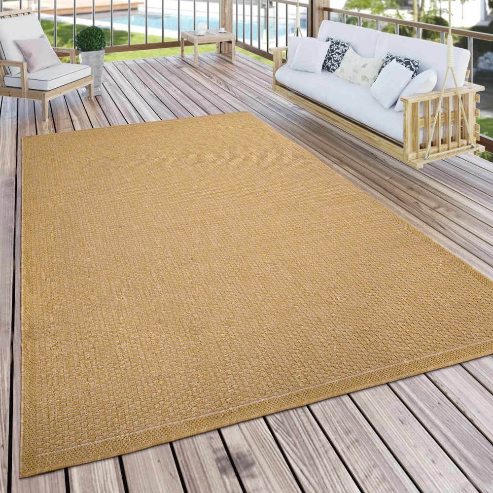 Paco Home Teppich »Timber 125«, rund, Flachgewebe, Sisal Optik, In- und Outdoor geeignet, Wohnzimmer
