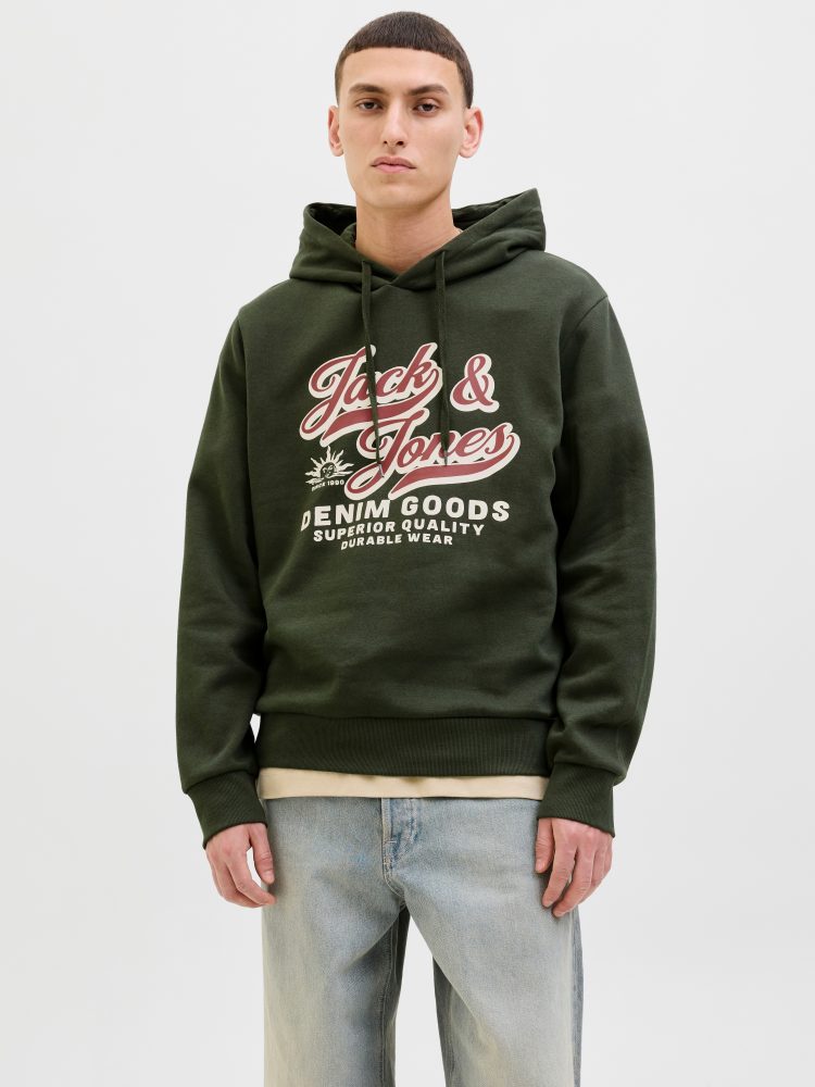 Jack & Jones Kapuzensweatshirt »JJELOGO SWEAT HOOD 2 COL 25/26 NOOS«, mit stylischem Print