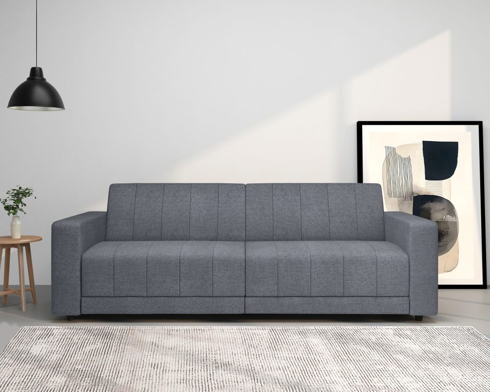 Dorel Home 3-Sitzer »Allie II Schlafsofa 225 cm«, Bett-Funktion (108/190cm), Rückenlehne 2-teilig, mit Steppung