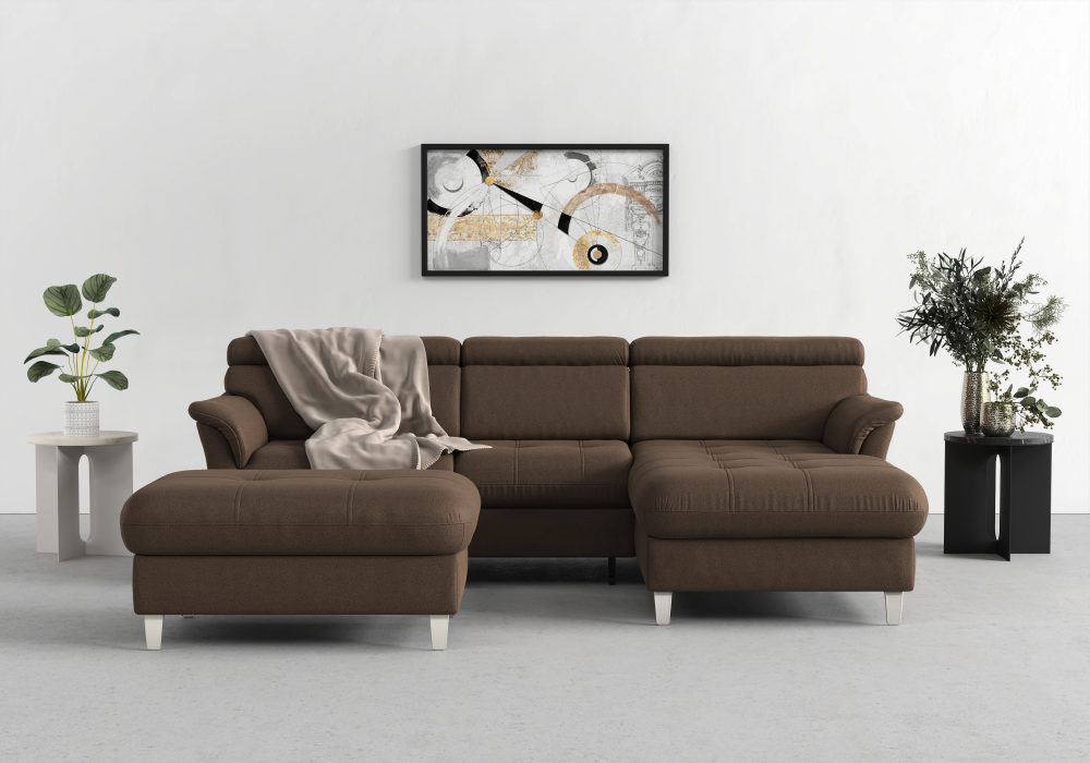 sit&more Ecksofa, inklusive Kopfteilverstellung, wahlweise mit Bettfunktion und Bettkasten