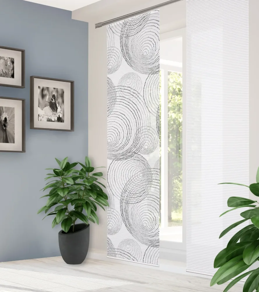 HOME in green Schiebegardine 