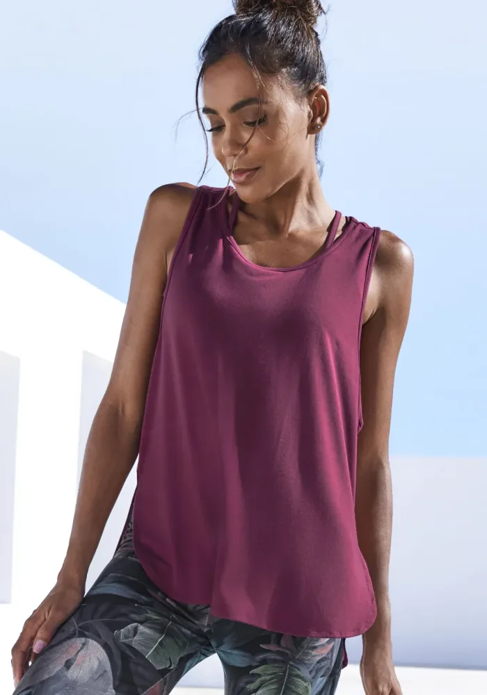 LASCANA ACTIVE Tanktop Sporttop mit Mesheinsatz und Racerback