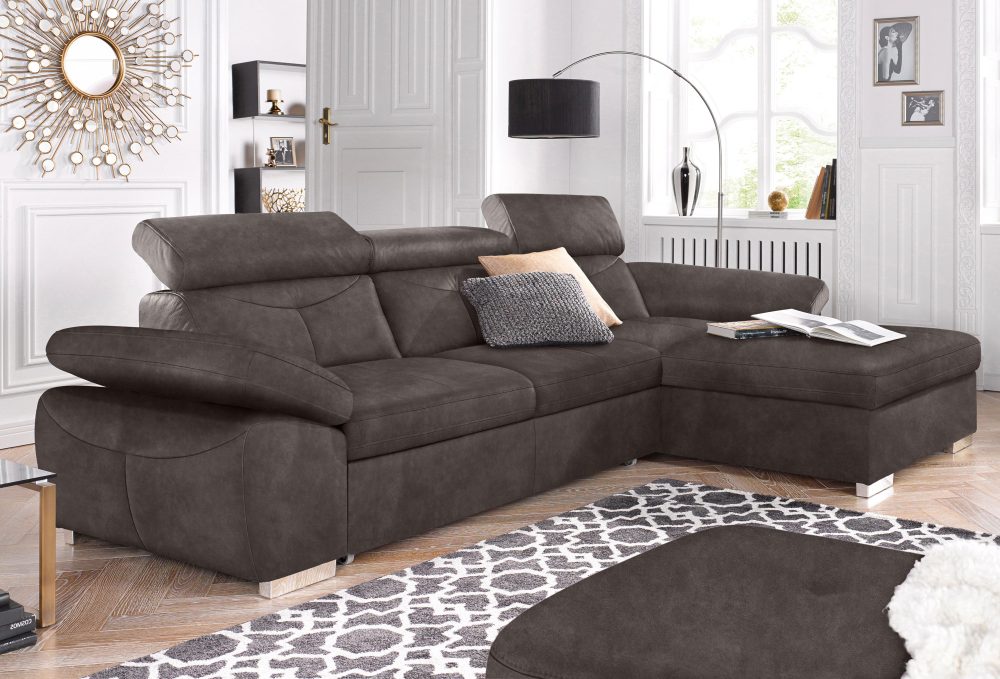 exxpo - sofa fashion Ecksofa, wahlweise mit Bettfunktion und Bettkasten