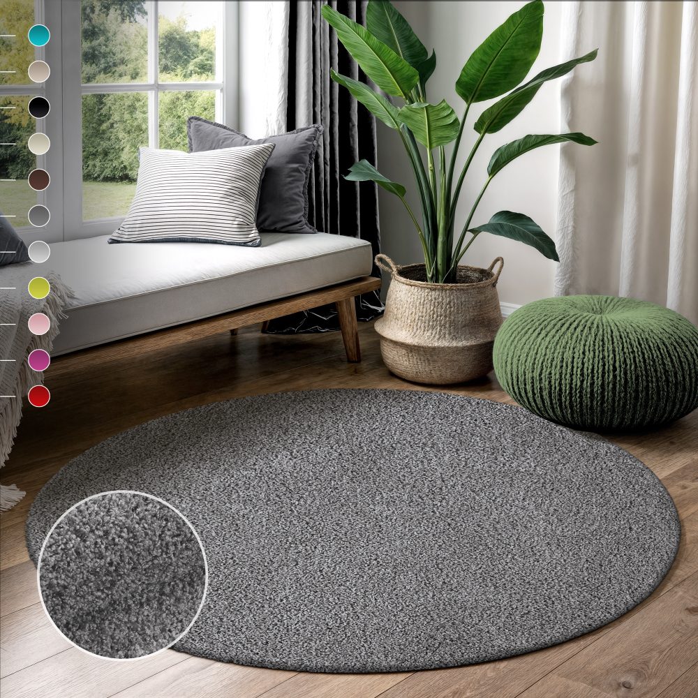 Sanat Hochflor-Teppich »LOCA«, rund, 30 mm Höhe, Wohnzimmer, Langflor, Shaggy, Schlafzimmer