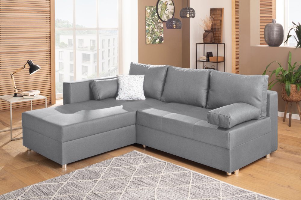 Home affaire Ecksofa »Sassari-Italia«, mit Bettfunktion und Bettkasten, Federkern-Polsterung