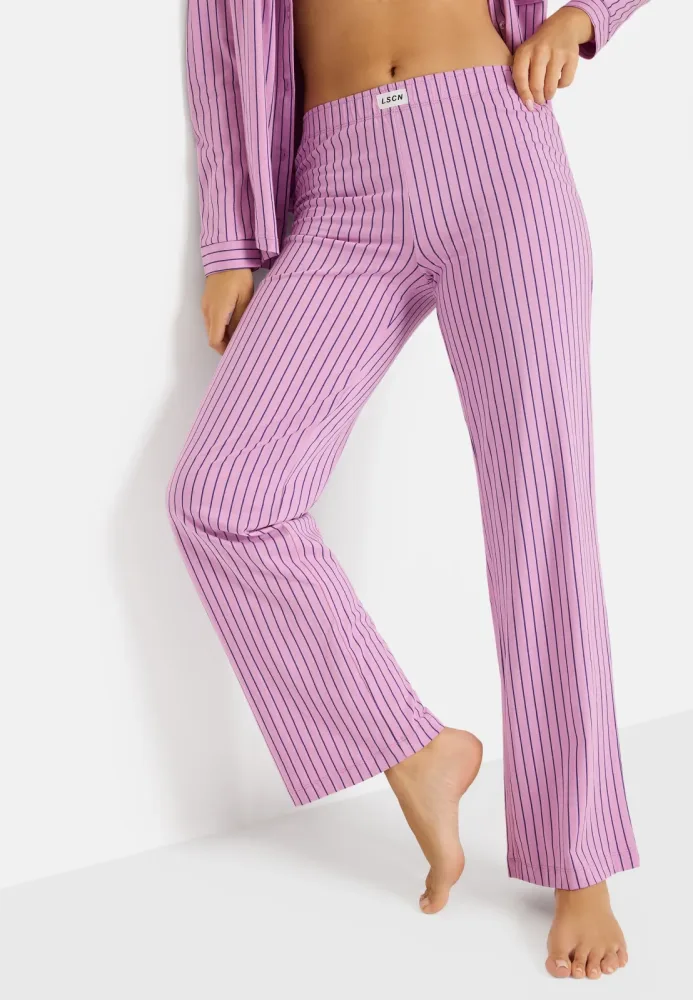 LSCN by LASCANA Pyjamahose mit weitem Bein
