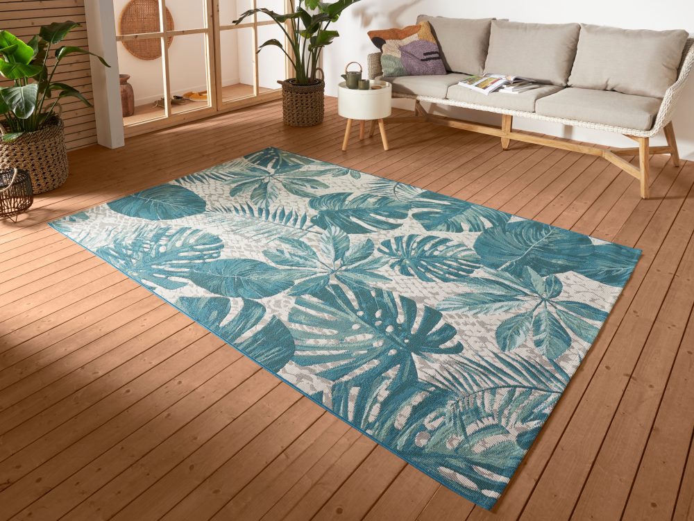HANSE Home Outdoorteppich »Tropical Leaves«, rechteckig, 3 mm Höhe, strapazierfähig, robust, pflegeleicht, fussbodenheizungsgeeignet