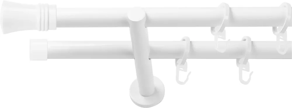 SN DECO GROUP Gardinenstange Ø 19 mm 2 läufig-läufig Fixmass;kürzbar