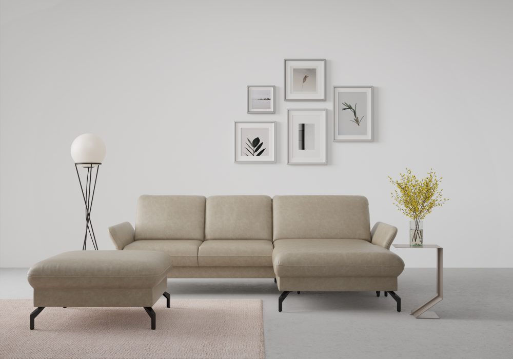 sit&more Ecksofa »Fashion«, wahlweise mit Kopfteilverstellung und Vorziehsitz, motorisch