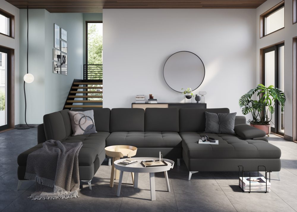 sit&more Wohnlandschaft, mit Mega-Recamiere, wahlweise mit Bettfunktion und Bettkasten
