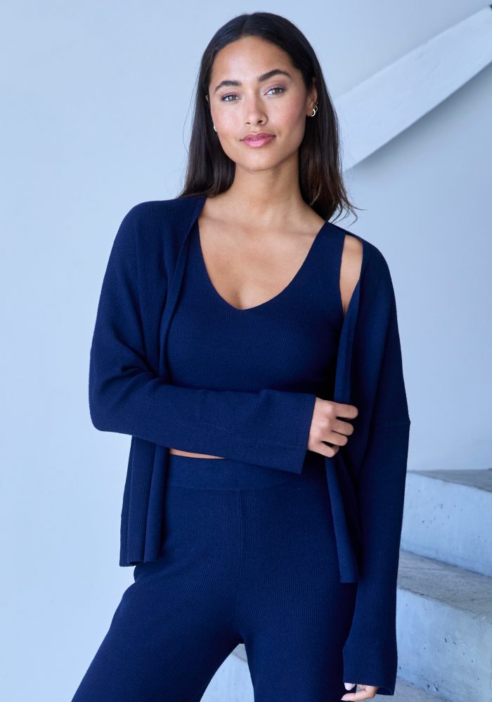 Copenhagen Studios Cardigan aus hochwertiger, feiner Rippe, Loungewear