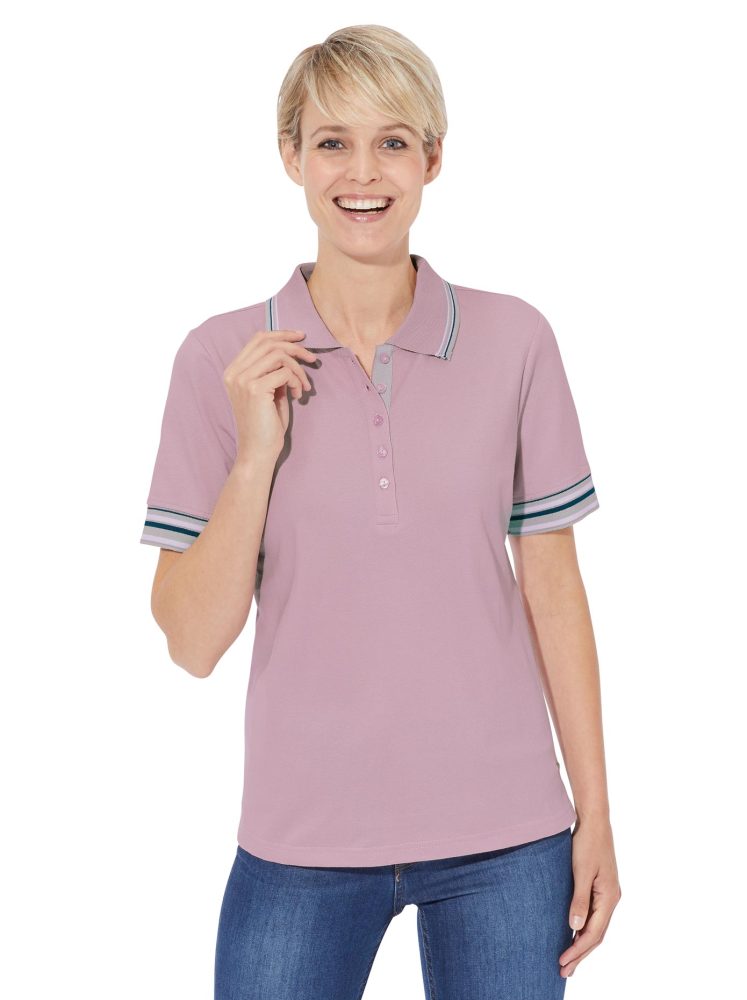Poloshirt in rosé von heine