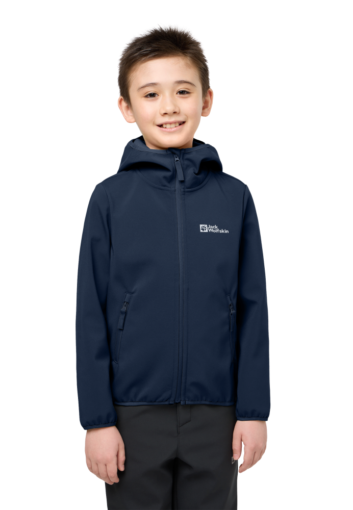 Jack Wolfskin Softshelljacke Kinder Fourwinds Jacket Kids 104 blau night blue
