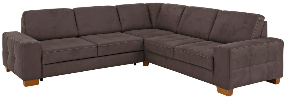 Home affaire Ecksofa »Pucci«, mit Federkern, Sitztiefenverstellung, Kontrastnaht