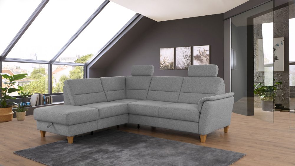 Home affaire Ecksofa »Palmera«, Federkern, wahlweise mit Bettfunktion und mit/ohne Stauraum
