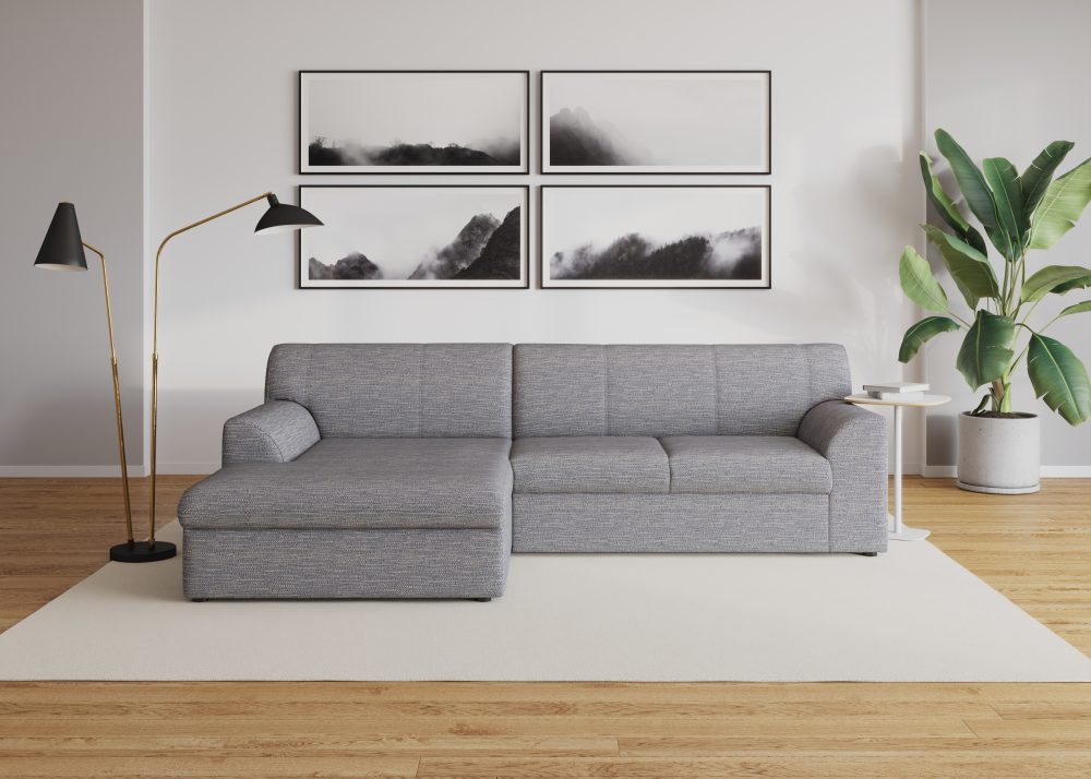DOMO collection Ecksofa »Topper«, mit Recamiere, wahlweise mit Schlaffunktion