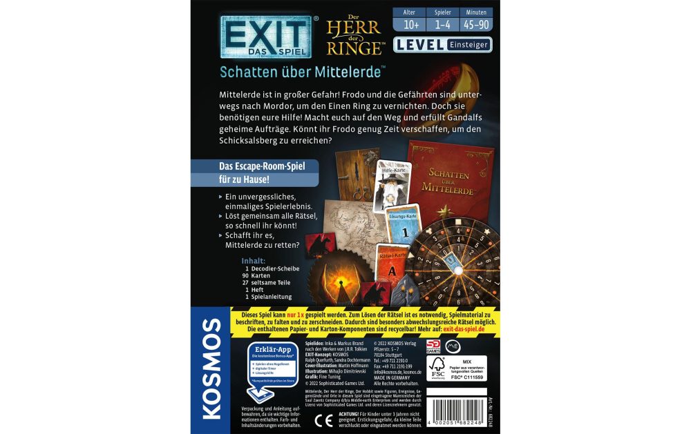 EXIT - Das Spiel: Der Herr der Ringe - Schatten über Mittelerde
