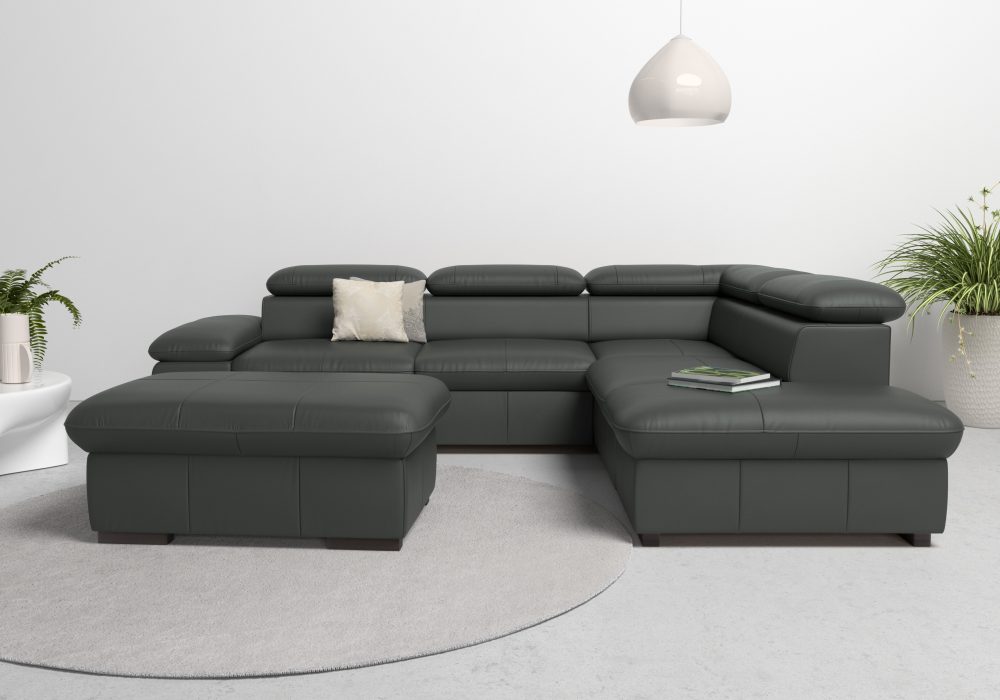 Home affaire Ecksofa »Alberto«, mit Ottomane, inkl. Kopfteilverstellung, wahlweise mit Bettfunktion
