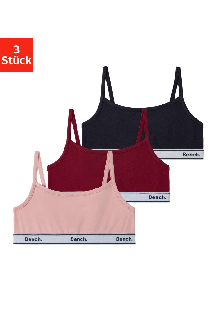 Bench. Bustier, (Packung, 3 tlg.), mit verstellbaren Trägern